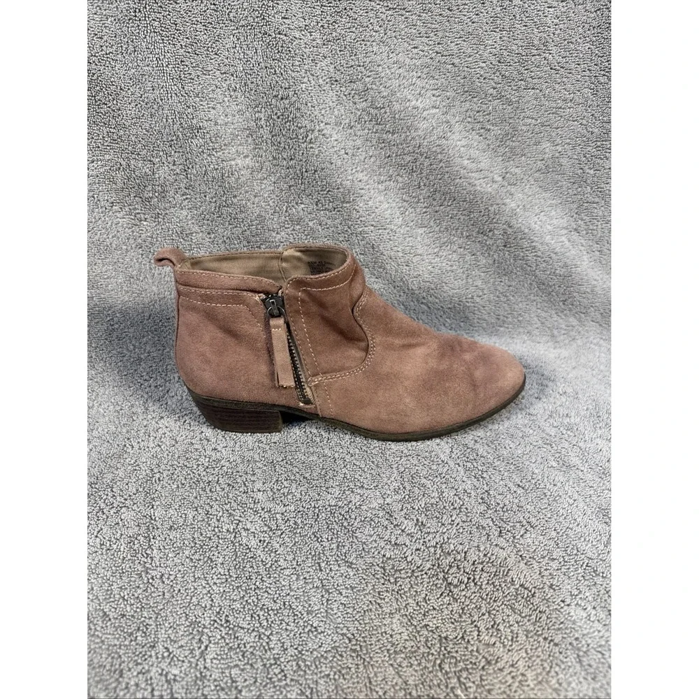 Arizona Garrity Ankle Boots‎ Womens Sz 8.5 Brown Suede Block Heels Comfront